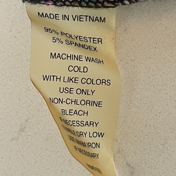 Chaus Sleeveless Blouse in‎ Colorful, Abstract Dot Print, Zipper Front,  Size M - Picture 3 of 5